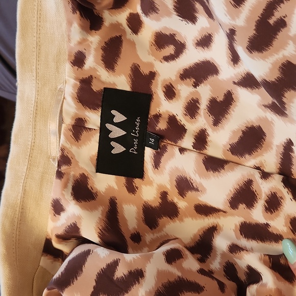 Pure Linen beige blazer size 14 - Picture 4 of 5